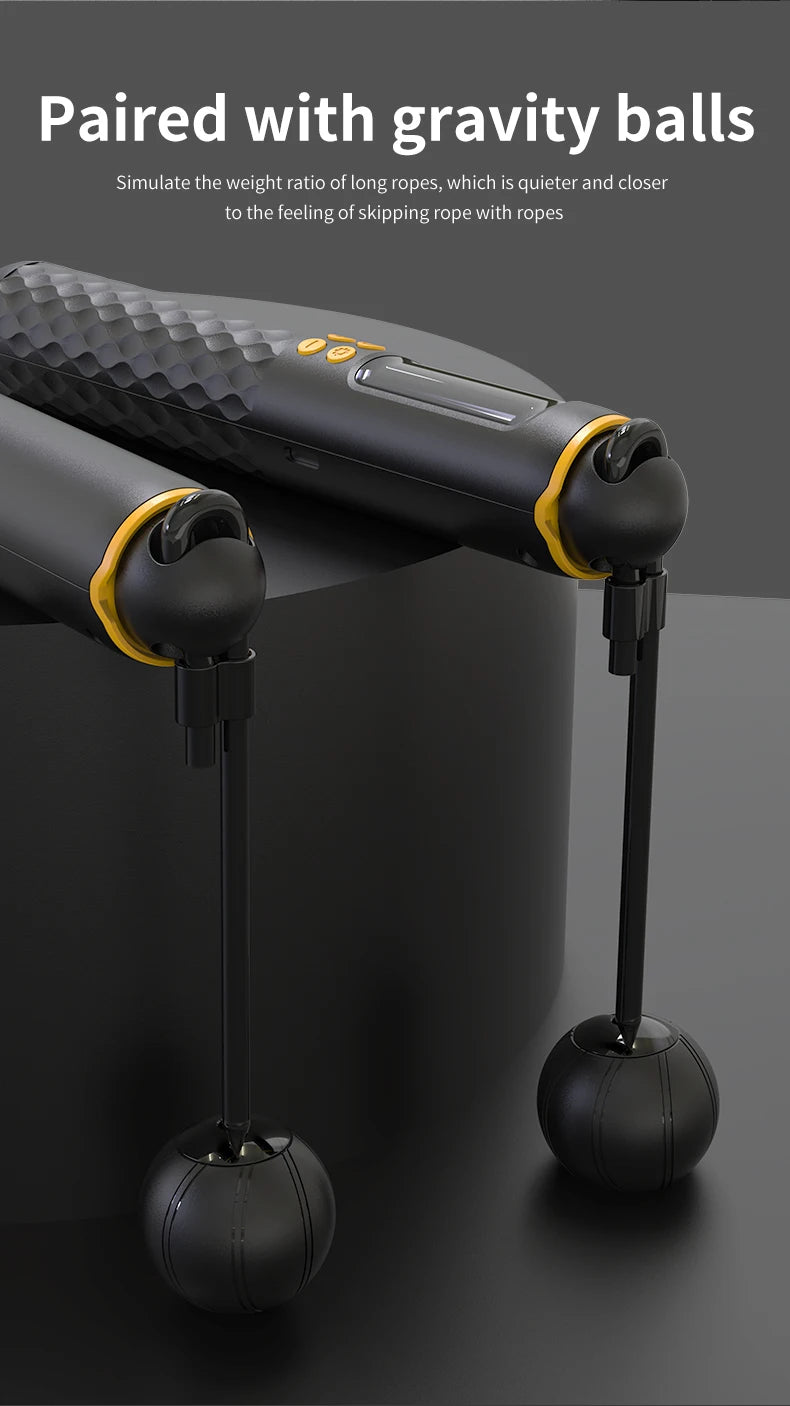 New Rechargeable USB Electronic Technology Jump Rope Wire Rope Adjustable Jump Rope Trainer Digital Wireless Calorie Counter