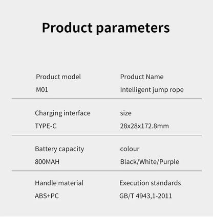 New Rechargeable USB Electronic Technology Jump Rope Wire Rope Adjustable Jump Rope Trainer Digital Wireless Calorie Counter