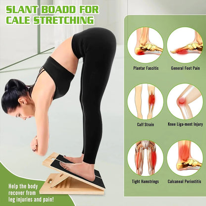 Foldable Wooden Incline Board Adjustable Calf Ankle Stretcher For Home Gym Balance Training Yoga Pilates Equipment