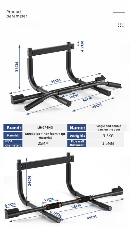 Portable Pull Up Bar, Lifting Bar For Men And Women, Body Fitness Workout Bar, Grip Strength Trainer, For Home & Gym Fitness