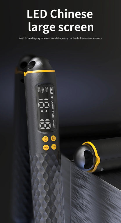 New Rechargeable USB Electronic Technology Jump Rope Wire Rope Adjustable Jump Rope Trainer Digital Wireless Calorie Counter