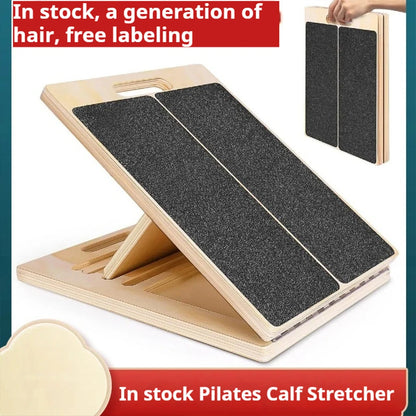 Foldable Wooden Incline Board Adjustable Calf Ankle Stretcher For Home Gym Balance Training Yoga Pilates Equipment