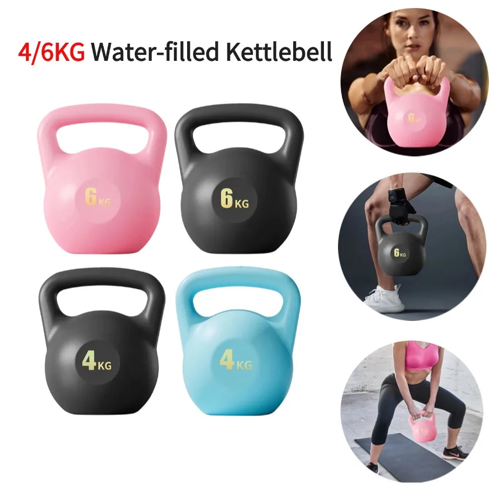 4/6KG Water-filled Kettlebell Soft Kettlebell Anti Slip Grip Hand Weight for Home Workouts Muscle Training Kettlebell Deep Squat