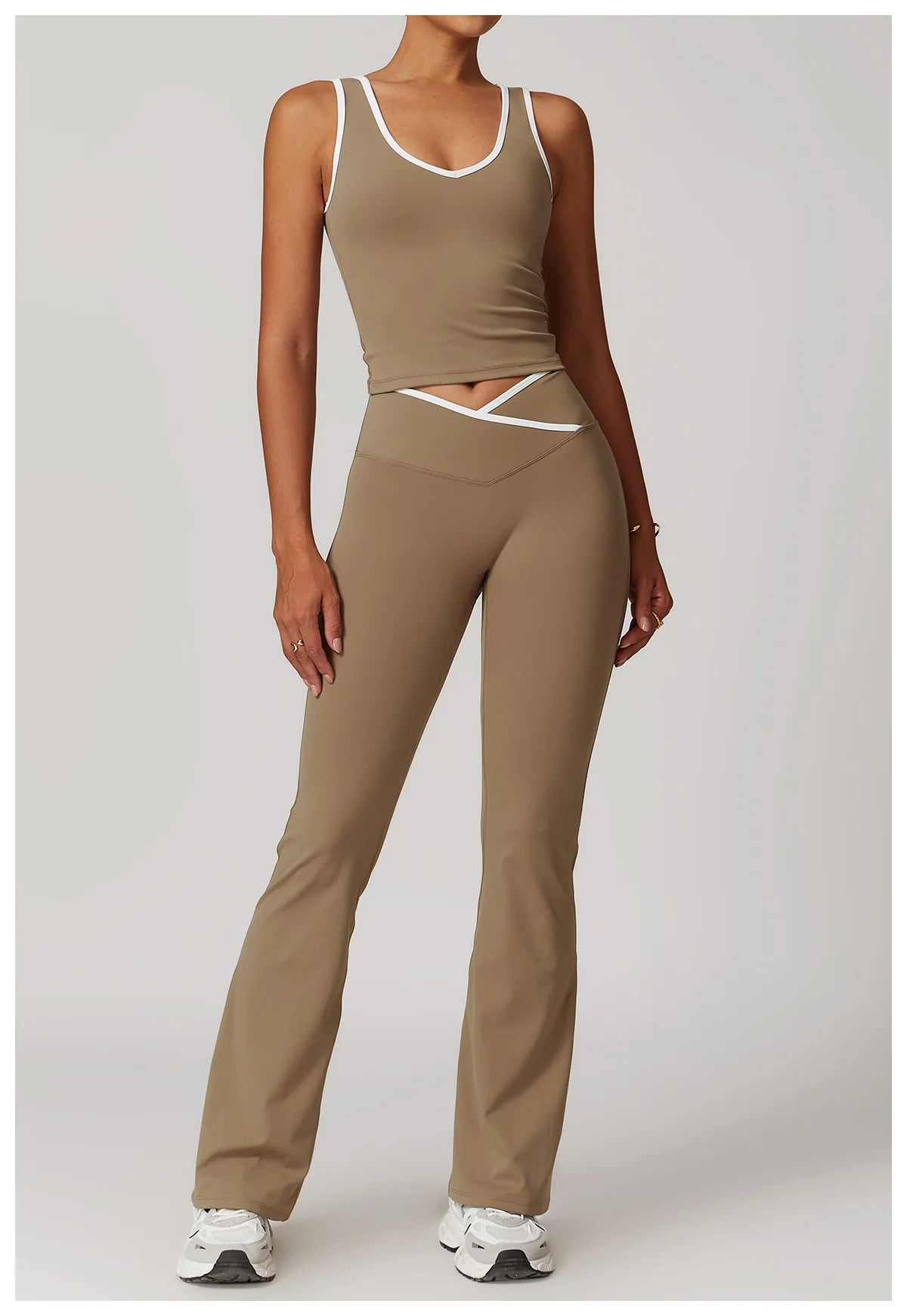 Yoga Set 2 Pieces Workout Outfits Fitness Sportswear Gym Tracksuit High Waist Leggings Sports Bra Athletic Wear Women Clothes