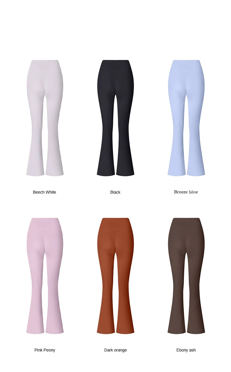 Women High Waist Flared Leggings Gym Fitness Yoga Pants Workout Runing Sport Leggings Women's Control Tummy Yoga Wide Leg Pants
